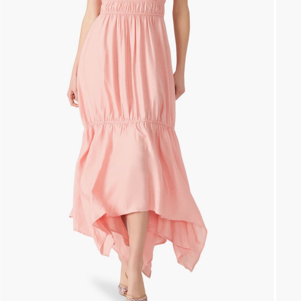 Steve Madden Jackie Asymmetric Midi Dress - Muted Peach - Picture 4 of 5